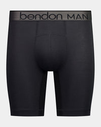 Everyday Active Mens Long Trunk Twin Pack in WINTER CAMO/BLACK. Flat lay back view
