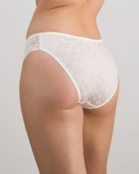 Model wears Yvette Bikini in WHITE. On body side view