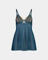 Ava Rose Babydoll in MEDITERRANEA. Flat lay front view
