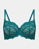 My Fit Lace Underwire Bra in EVERGLADE. Flat lay front view