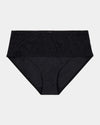 Dashing High Cut Brief in BLACK. Flat lay front view
