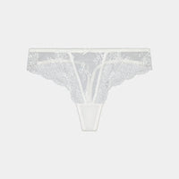 Sofia Thong in BRIGHT WHITE. Flat lay front view