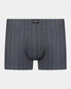 Cotton Stretch Mens Trunk in CHAR BLACK. Flat lay front view