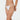 Model wears Clemence Thong in WHITE. On body front view