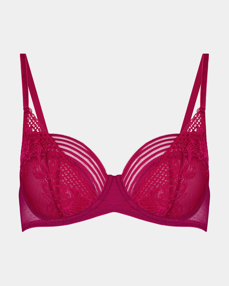 Lucille Underwire Bra in JAZZY. Flat lay front view