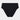 No Show Bikini in BLACK. Flat lay front view