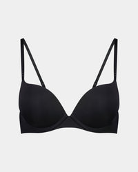 My Fit Smooth Push Up Bra in BLACK. Flat lay front view