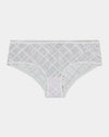 Rose Radiance Full Brief in WHITE. Flat lay front view