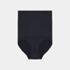 Medium Control High Waisted Brief in BLACK. Flat lay front view