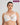Model wears Coral Underwire Bra in WHITE. On body front view