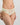 Model wears Embrace Bikini in TRANSPARENT YELLOW. On body side view