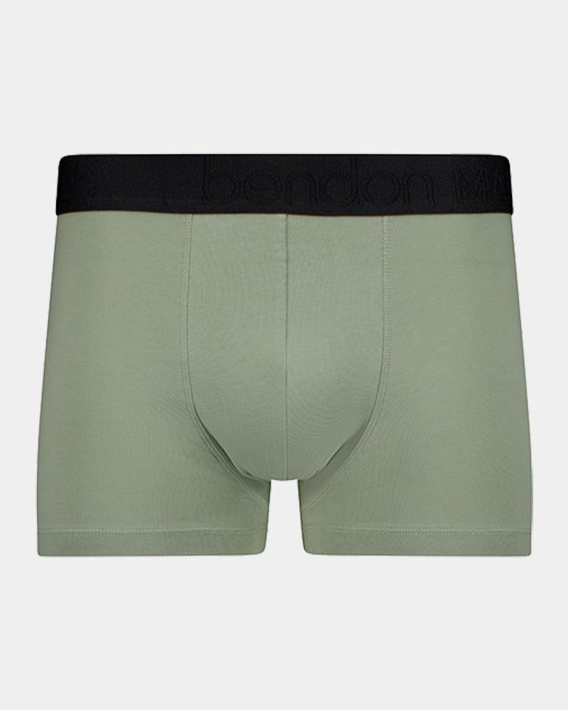 Everyday Essential Mens Trunk in ICEBERG GREEN. Flat lay front view