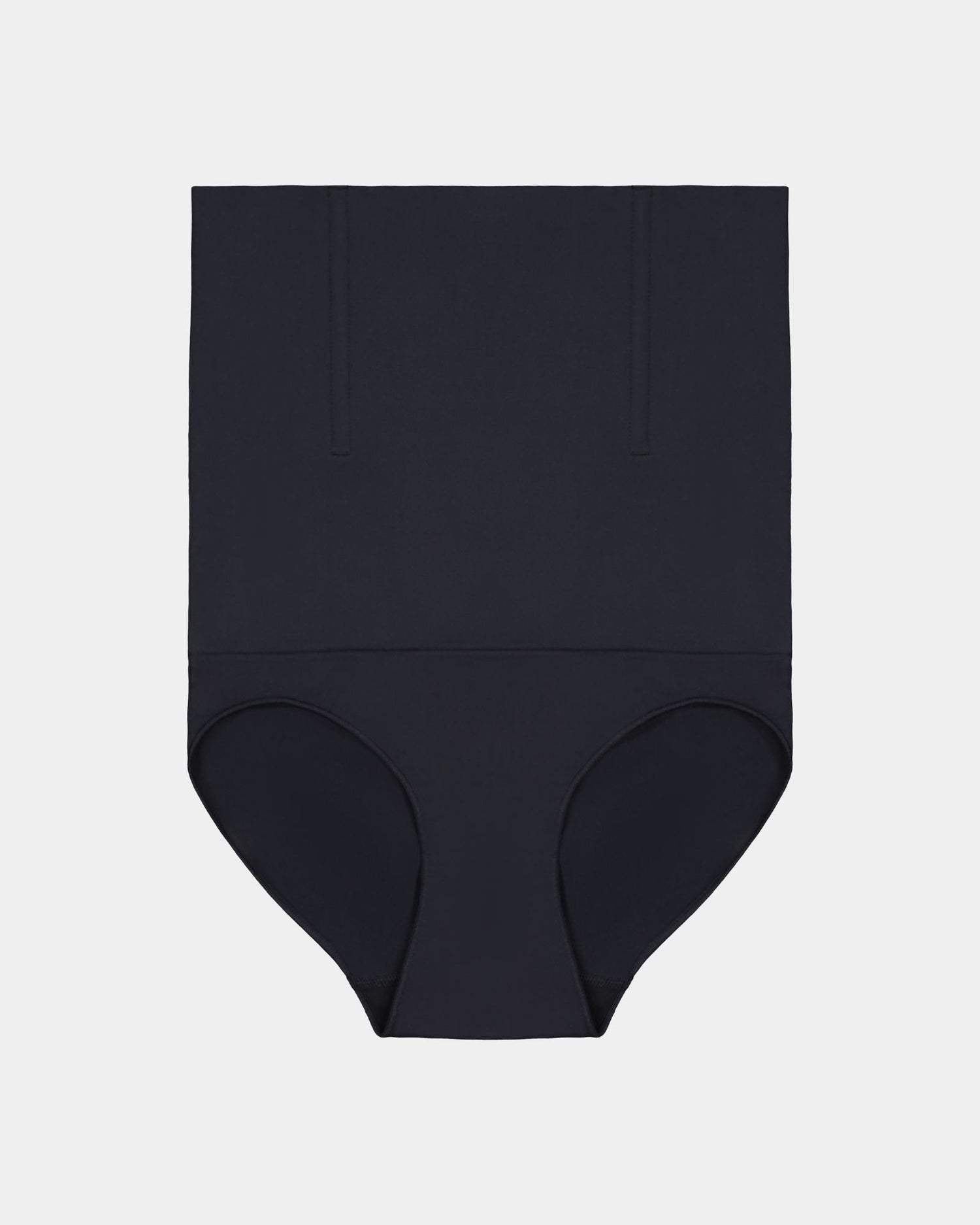 Bamboo Bodywear High Waisted Brief in BLACK. Flat lay front view