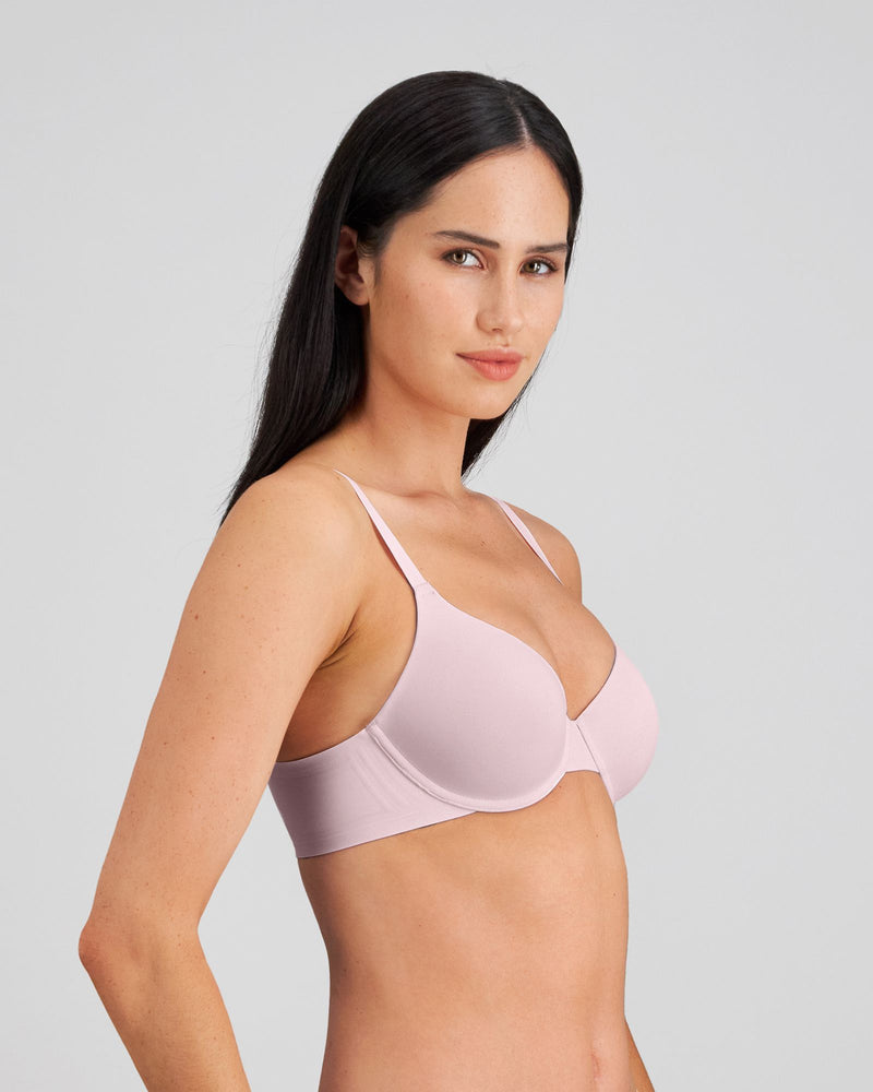 Model wears Comfit Collection Contour Bra in FESTIVAL BLOOM. On body side view