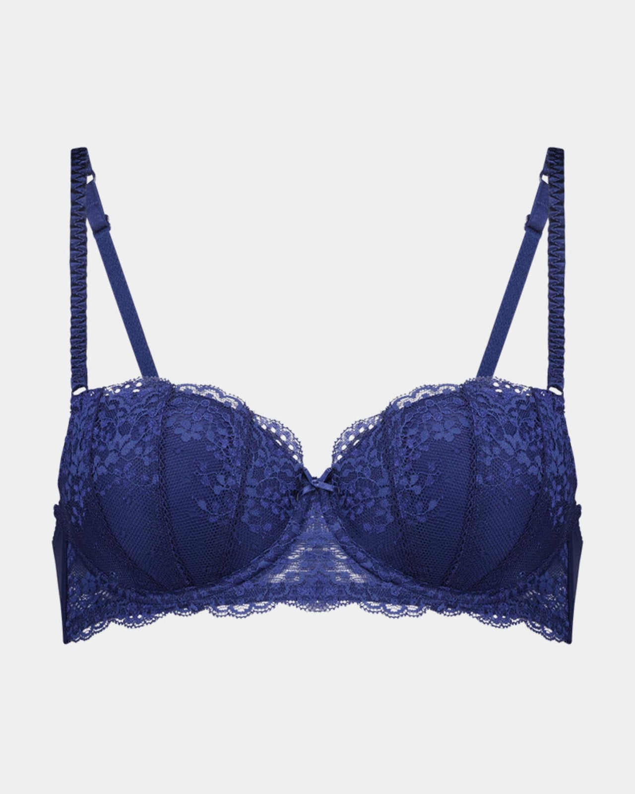 Sofia Contour Bra in Medieval Blue. Flat lay front view