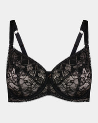 Daring Underwire Bra in BLACK. Flat lay front view