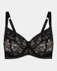 Daring Underwire Bra in BLACK. Flat lay front view