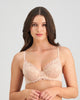Model wears Embrace Contour Bra in LATTE. On body front view