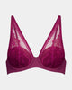 Effortless Lace Contour Bra in BEAUJOLAIS. Flat lay front view