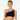 Model wears Lola Rib Crop Top in BLACK. On body front view
