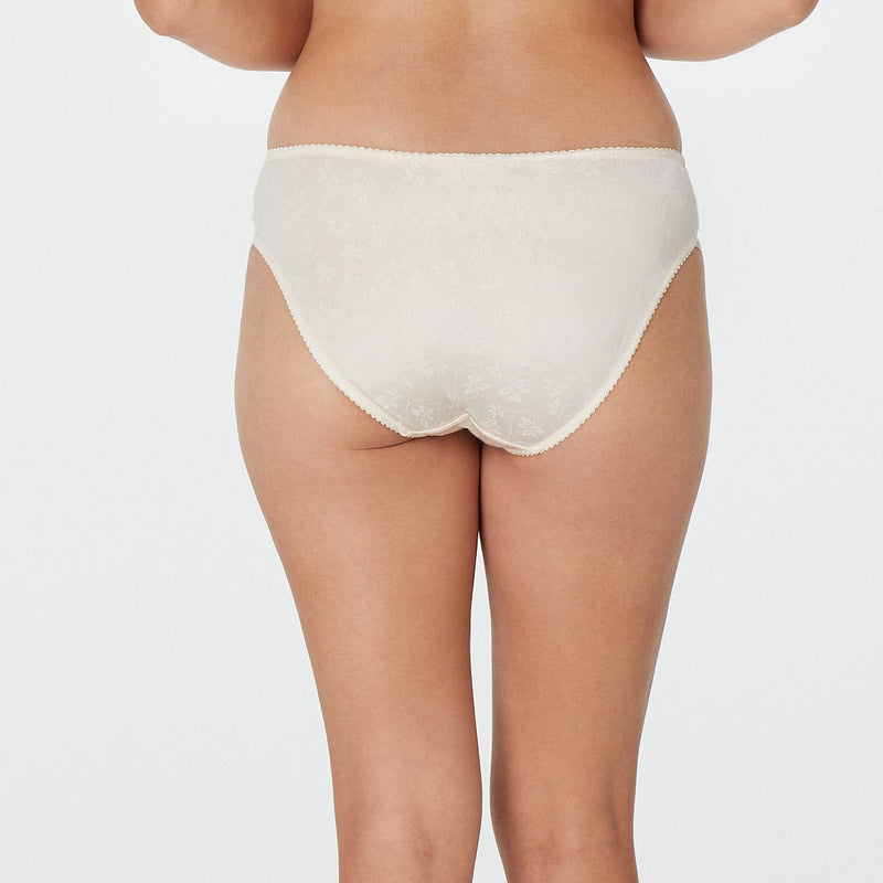 Model wears Yvette Bikini in NATURAL. On body back view