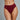 Model wears Body Cotton High Cut Brief in RHUBARB. On body front view