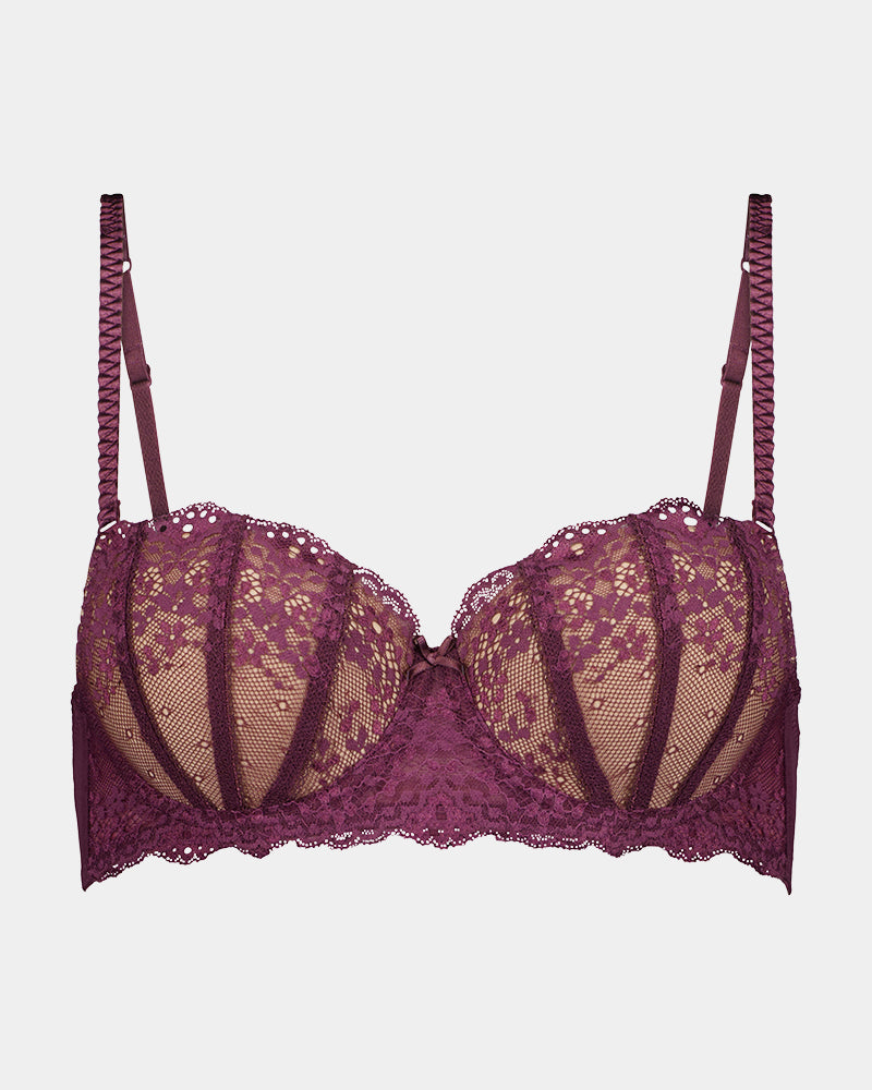 Sofia Contour Bra in FIG. Flat lay front view