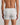 Model wears Bamboo Mens Trunk in GREY MARLE. On body back view