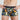Model wears Retros Print Mens Trunk in SUMMER FOLIAGE PRINT. On body front view