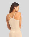 Model wears Simply Seamless Camisole in Nude. On body back view