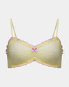 Sundae Bralette in LEMON MERINGUE. Flat lay front view