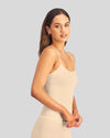 Model wears Simply Seamless Camisole in Nude. On body side view