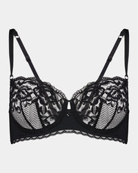 Delightfully So Underwire Bra in BLACK. Flat lay front view