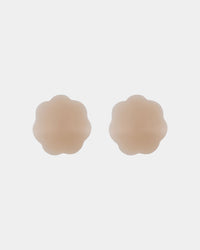Silicone Gel Covers Nipple Covers in Nude. Flat lay front view