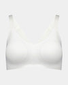 Comfit Collection Wire Free Bra in WHITE. Flat lay front view