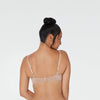 Model wears Damask Contour Bra in COCO CREME. On body back view