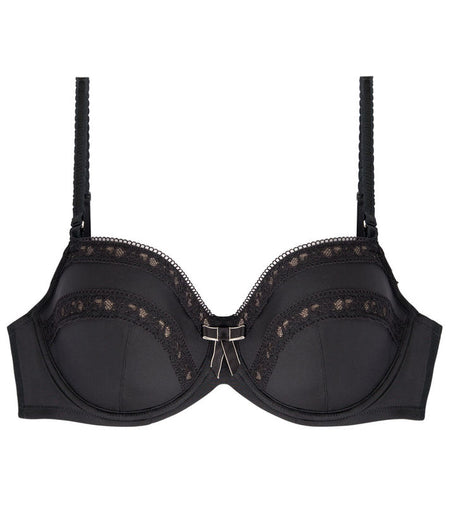 Sweet Blush Contour Bra in BLACK. Flat lay front view