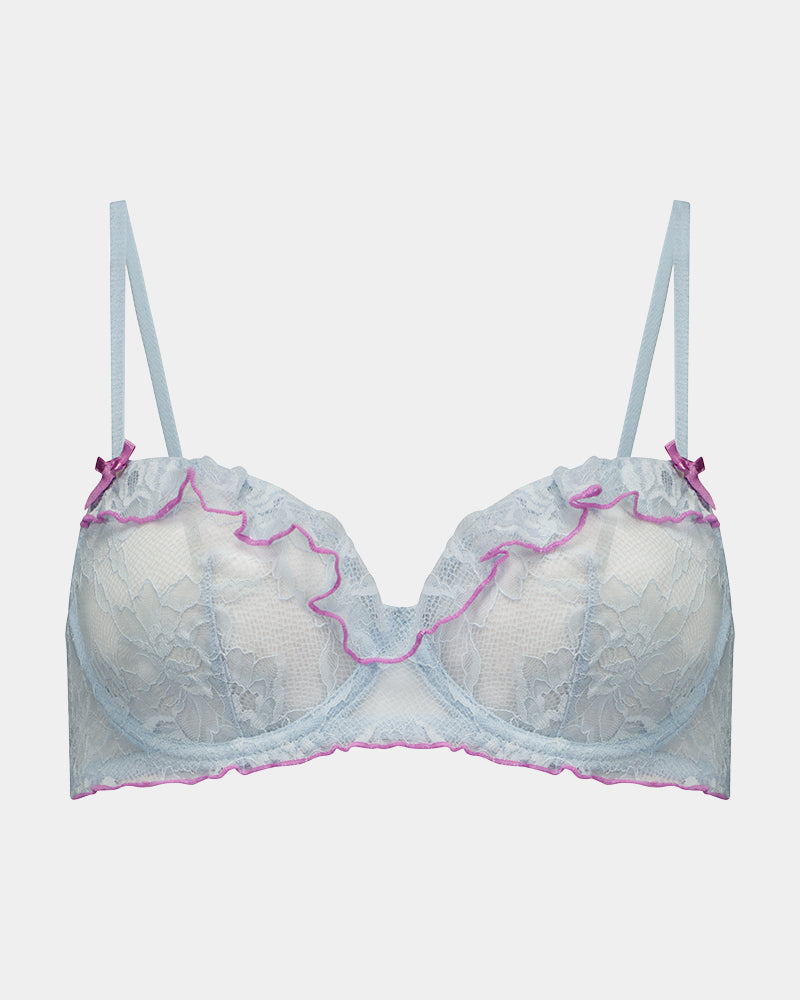 Sundae Underwire Bra in OMPHALODES. Flat lay front view