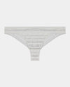 Morning Lola Thong in WHITE. Flat lay front view