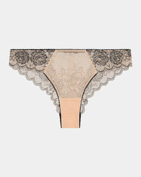 Everlasting Love Brazilian in CAMEO ROSE / BLACK. Flat lay front view