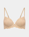 My Fit Lace Push Up Bra in FRAPPE. Flat lay front view