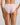 Model wears Au Naturel High Cut Brief in PALE LILAC. On body back view
