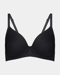 Flawless Form Contour Bra in BLACK. Flat lay front view
