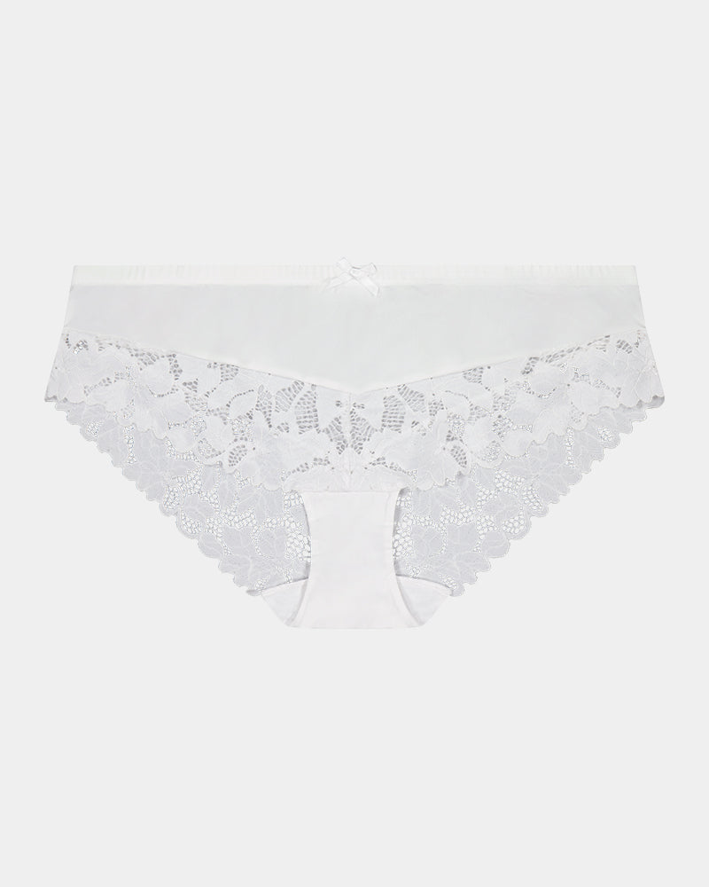 Alice Midi in WHITE. Flat lay front view