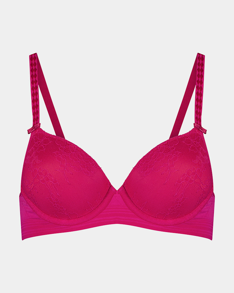 Bendon Body Lace Contour Bra in JAZZY. Flat lay front view
