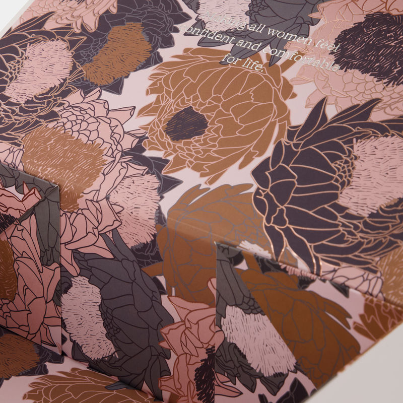 Model wears Gift Box Gift Packaging in PINK. On body back view