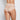 Model wears Lace Full Brief in LATTE. On body back view