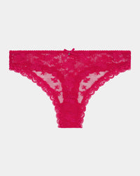 Light Lace Thong in JAZZY. Flat lay front view