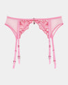 Josephine Suspender in SACHET PINK. Flat lay front view