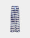 Cosy Flannel Long Pj Pant in NAVY BLAZER. Flat lay front view